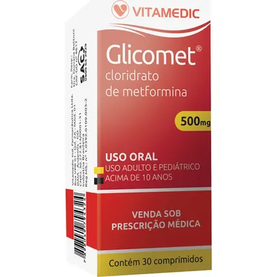 Glicomet 850Mg Vitamedic Caixa Com 30 Comprimidos