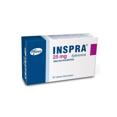 Inspra 25Mg Upjohn Brasil 30 Comprimidos Revestidos