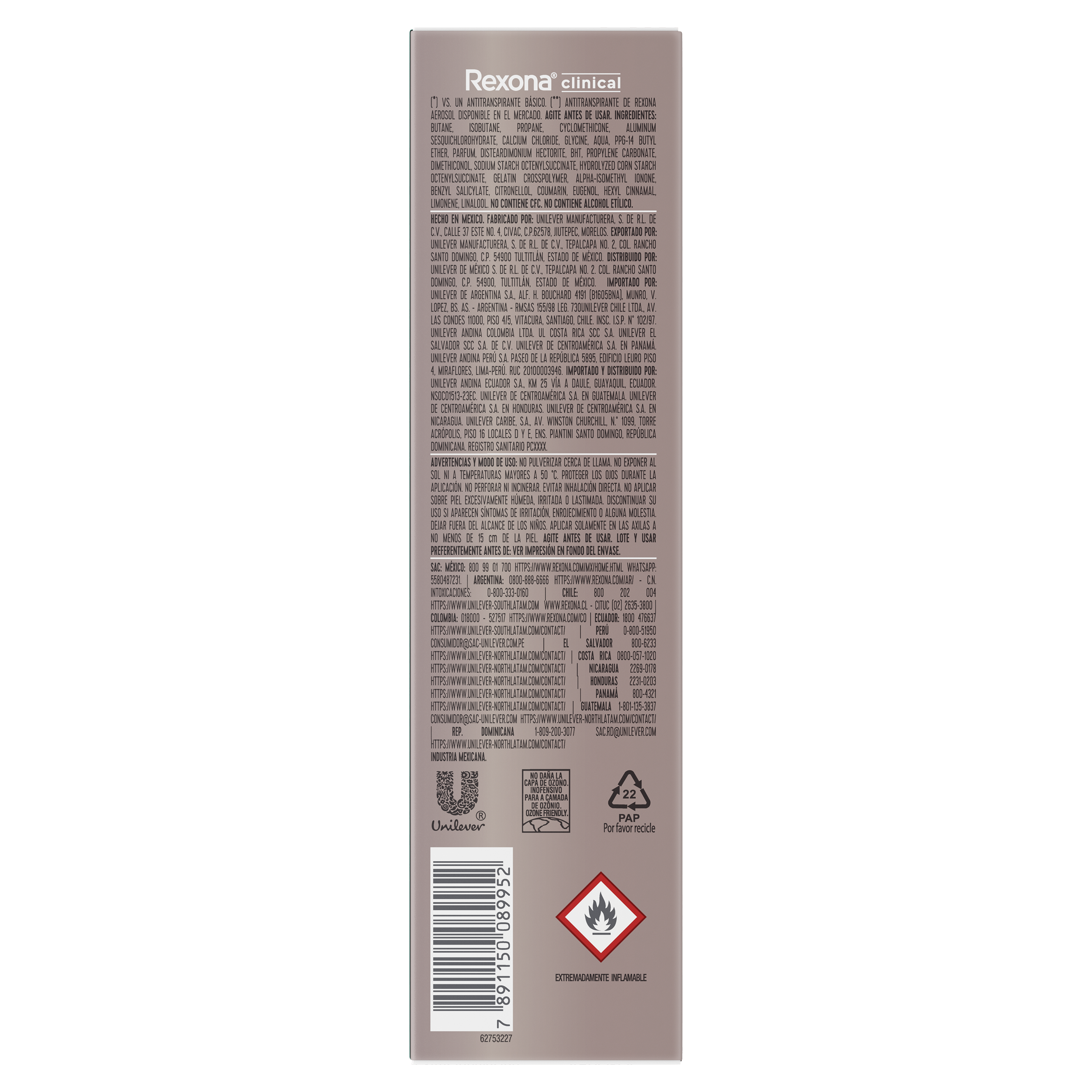 Desodorante Aerossol Refresh Rexona Clinical 150ml