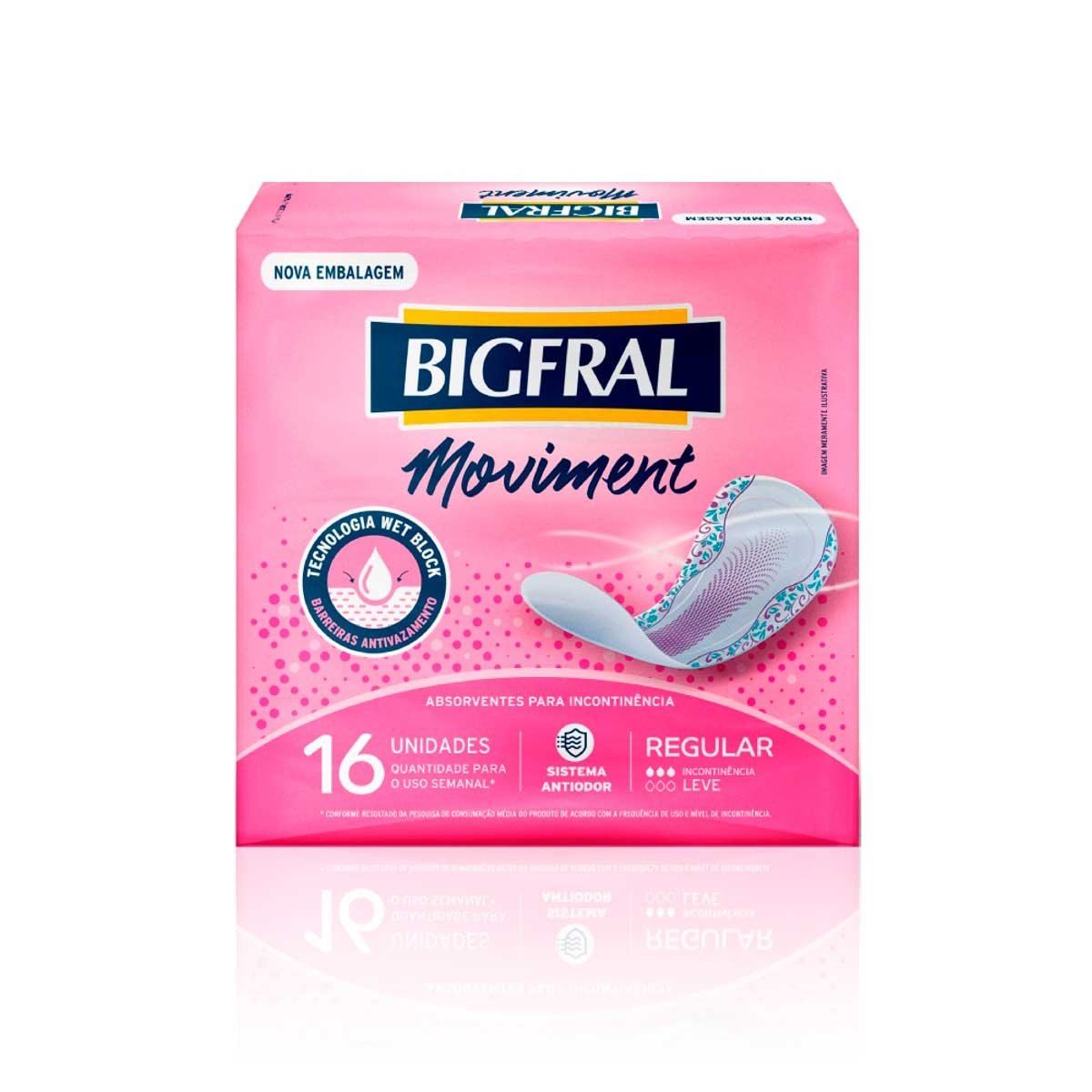 Absorvente Bigfral Moviment Miss Regular Com 16 Unidades