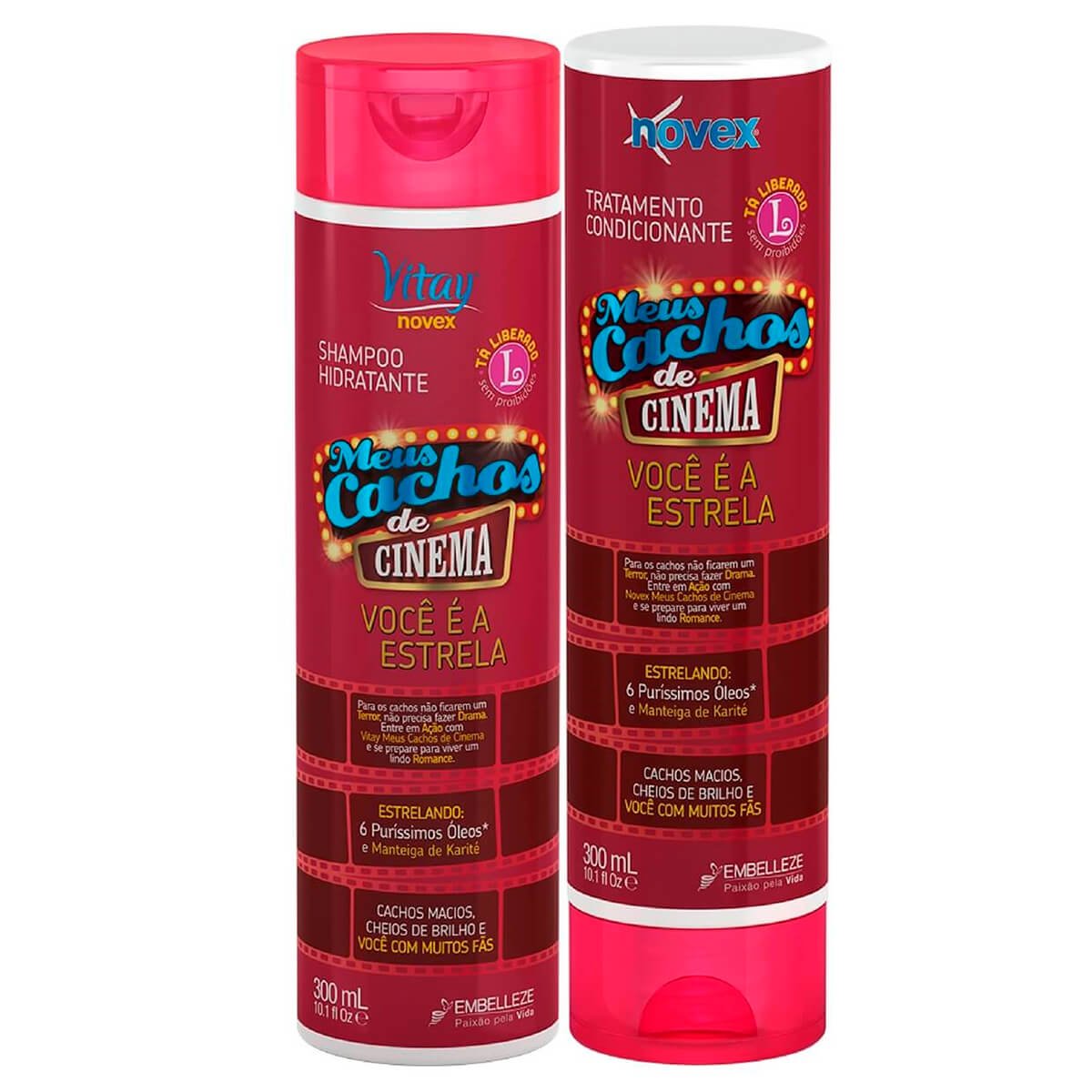 Kit Shampoo/Condicionador Cachos Cinema 300ml