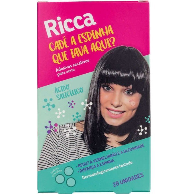 Adesivo Secativo para Acne Incolor Ricca Com 20 unidades