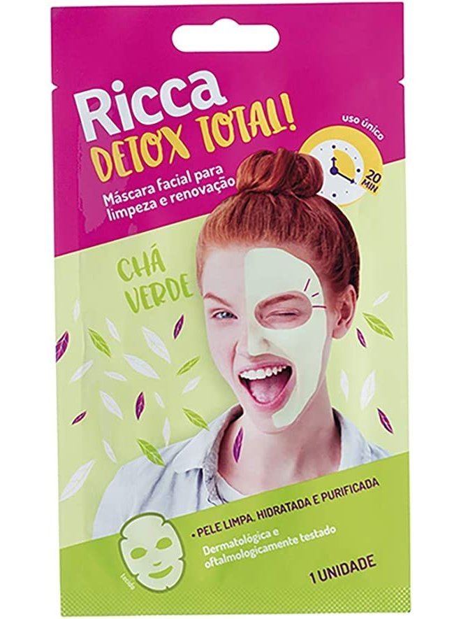Mascara Facial Ricca Cha Verde Limp Renov 1Unidade