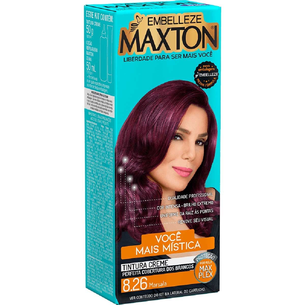 Tintura Maxton Vermelho Marsala 8.26