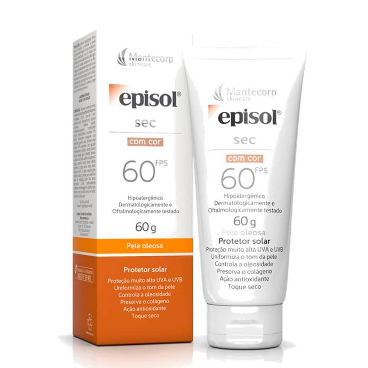 Protetor Solar Episol Sec Com Cor Fps60 60G (Hpd)