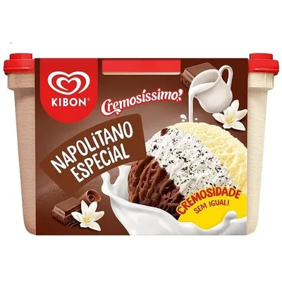 Sorvete Cremosíssimo Napolitano Especial Kibon 2L