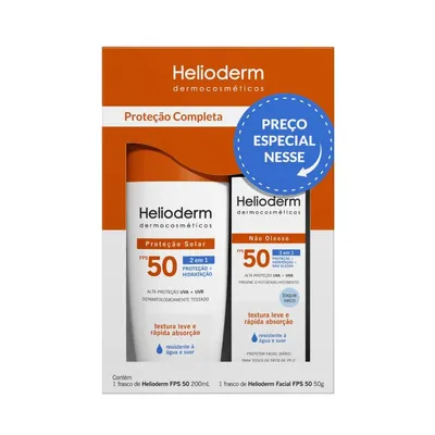 Kit Helioderm Suncare Protetor Solar Corporal Fps50+Facial F