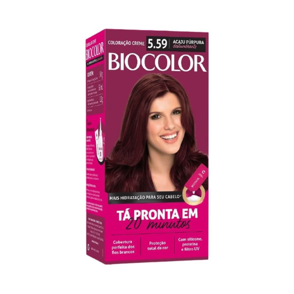 Tinta de Cabelo Mini Kit Acaju Púrpura 5.59 - BIOCOLOR