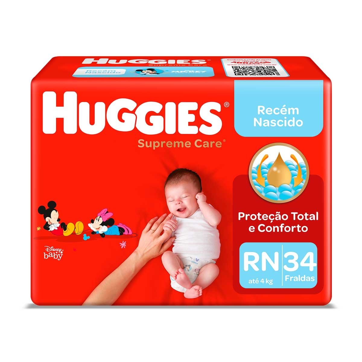 Fralda Huggies Supreme Care RN 34 Unidades