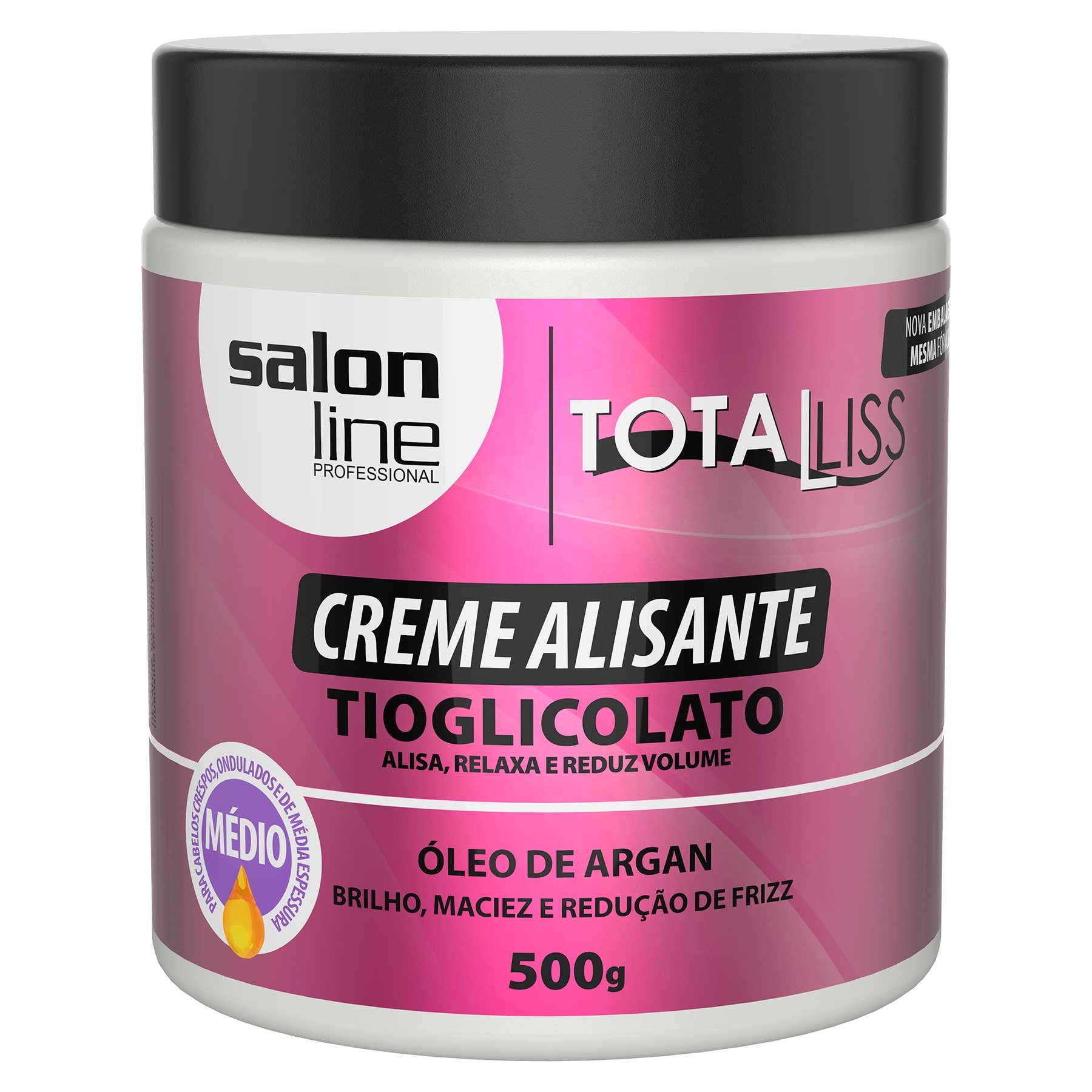 Creme Alisante Salon Line Argan Oil Med 500G