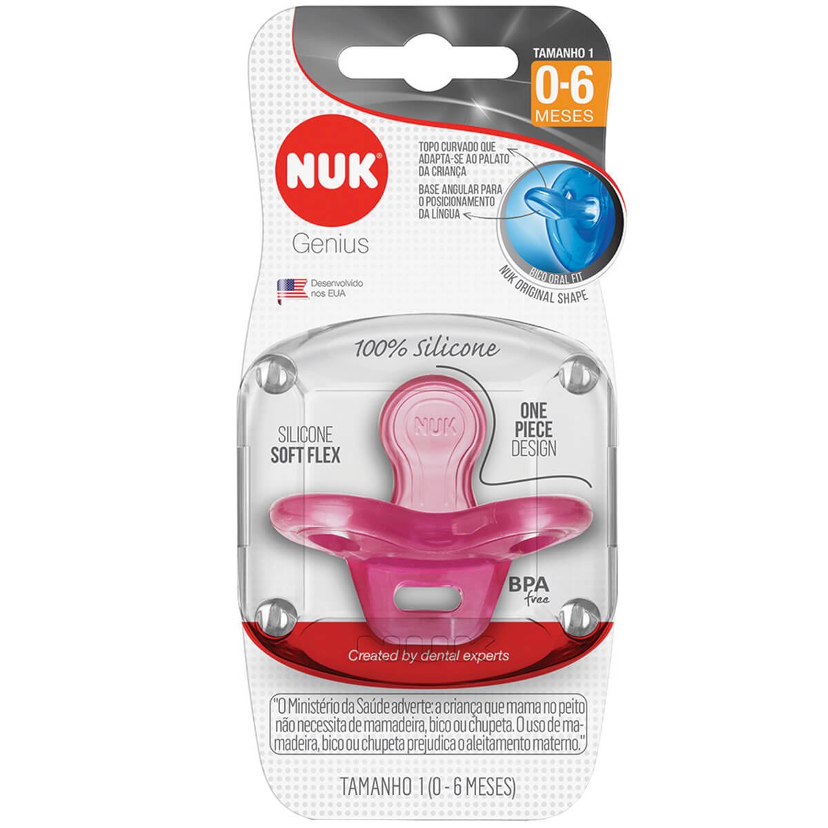Chupeta Nuk Genius Silic Fem S1