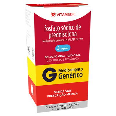 Fosfato Sódico de Prednisolona 3mg/ml Solução Oral 120ml