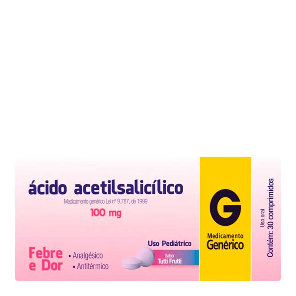 Acido Acetilsalicilico 100mg 30 Comprimidos