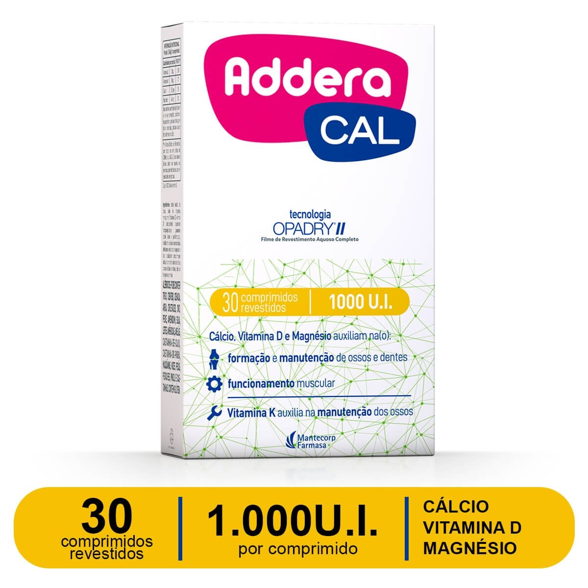 Addera CAL 1.000UI com 30 Comprimidos