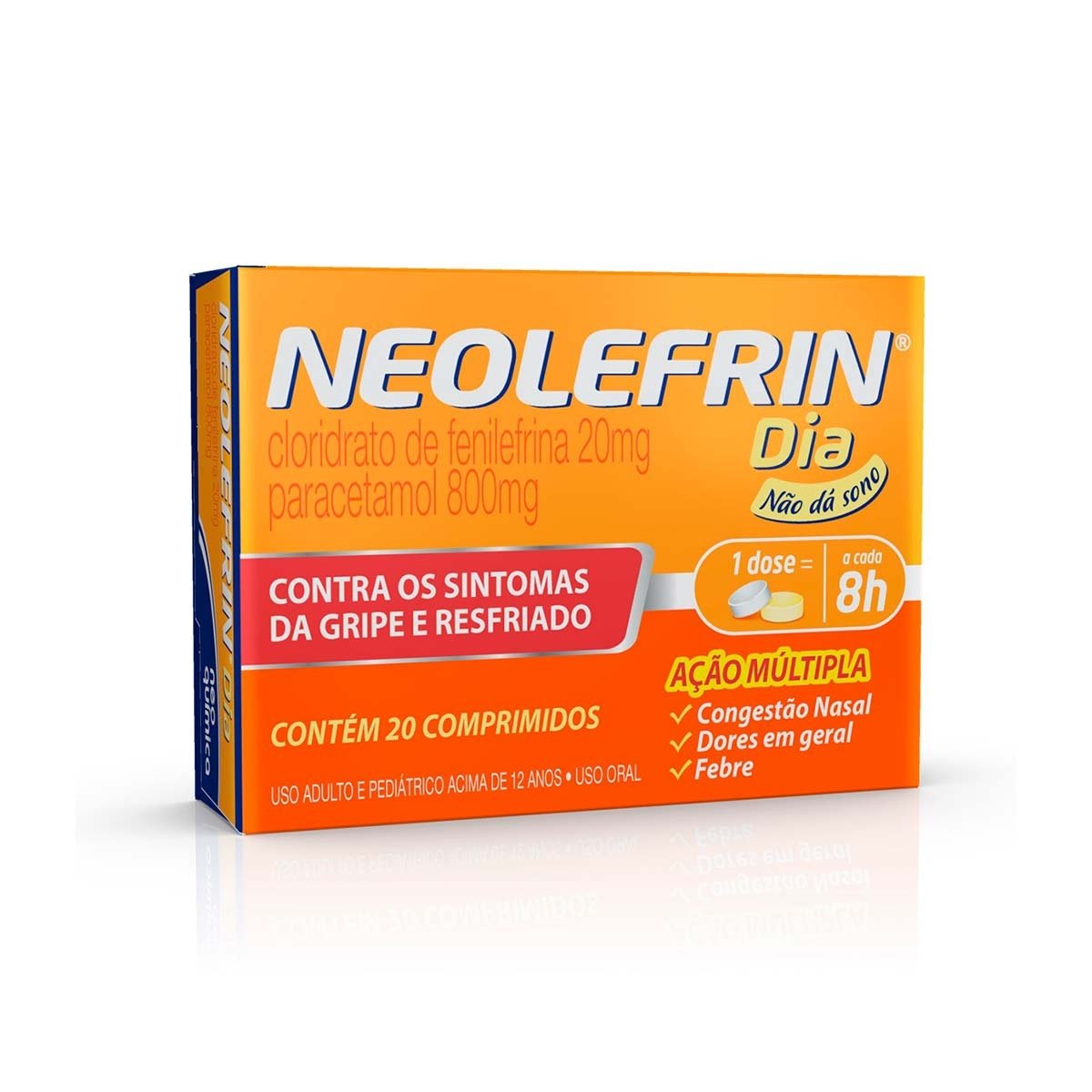 Neolefrin Dia 800Mg+20Mg Neo Química 20 Comprimidos