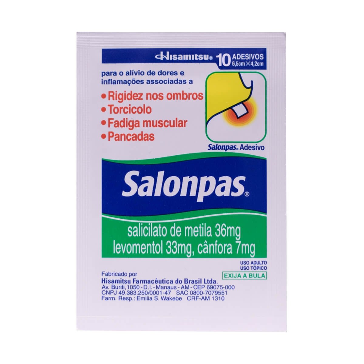 Salonpas Adesivo P 1 Envelope com 10 Unidades