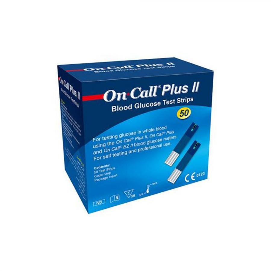 Tiras de Glicose On Call Plus II 50 Unidades
