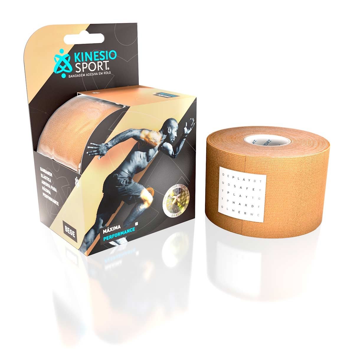 Bandagem Elastica Adesiva 5X5 Bege - KINESIOSPORT