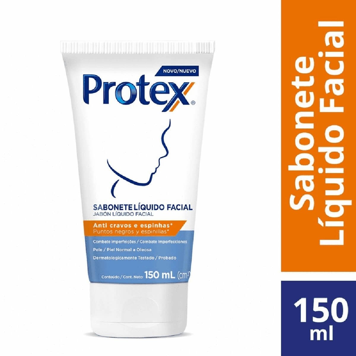 Sabonete Líquido Facial Protex Anti Cravos E Espinhas 150Ml