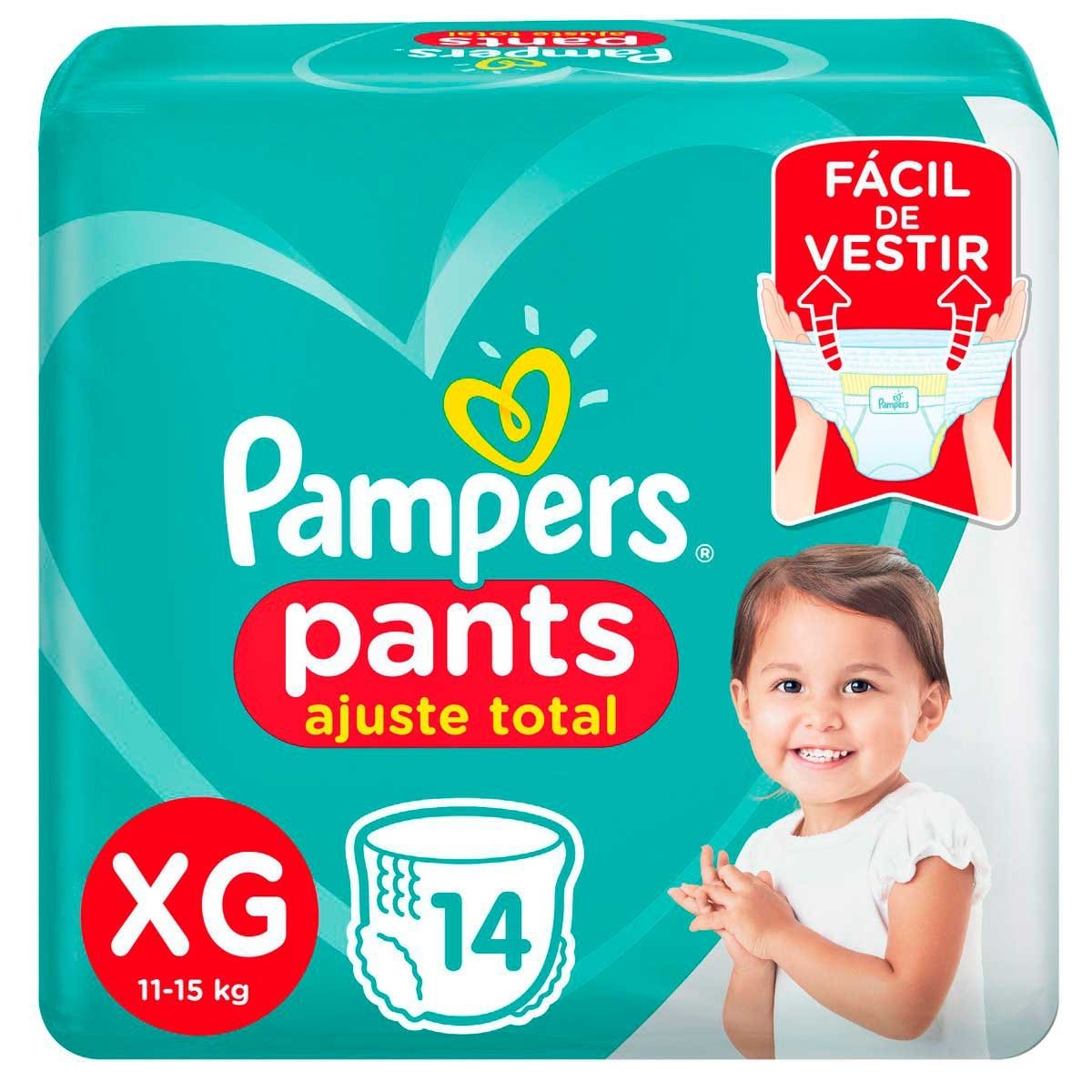 Fralda Pampers Pants Ajuste Total XG 14 Unidades