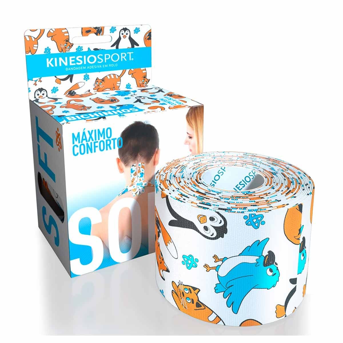 Bandagem Elastica Adesiva Bichinhos 5Mx5Cm - KINESLOSPORT