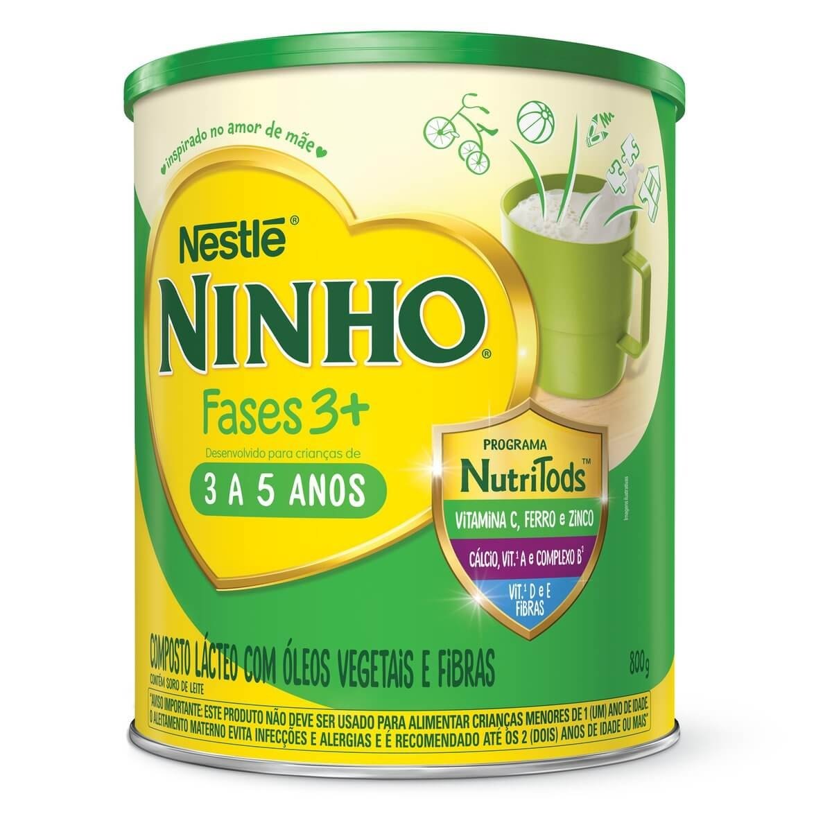 Composto Lácteo Ninho Fases 3+ 800g - NESTLE
