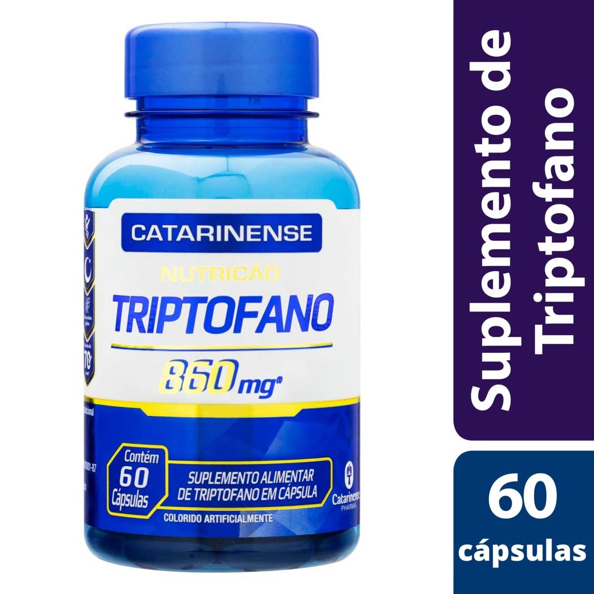 Triptofano 860mg 60 Cápsulas - CATARINENSE PHARMA
