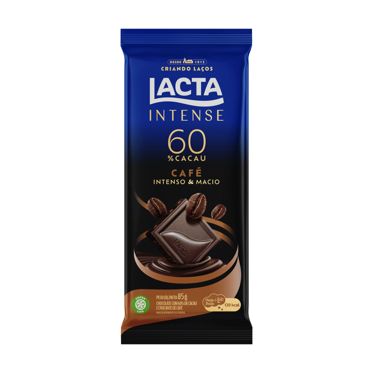 Chocolate Intense 60% Cacau Café 85G LACTA