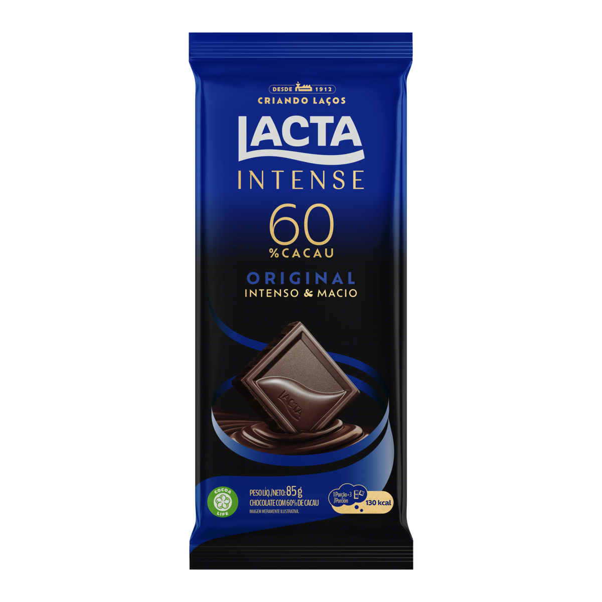 Chocolate Lacta Intense Amargo 60% Cacau Original 85g