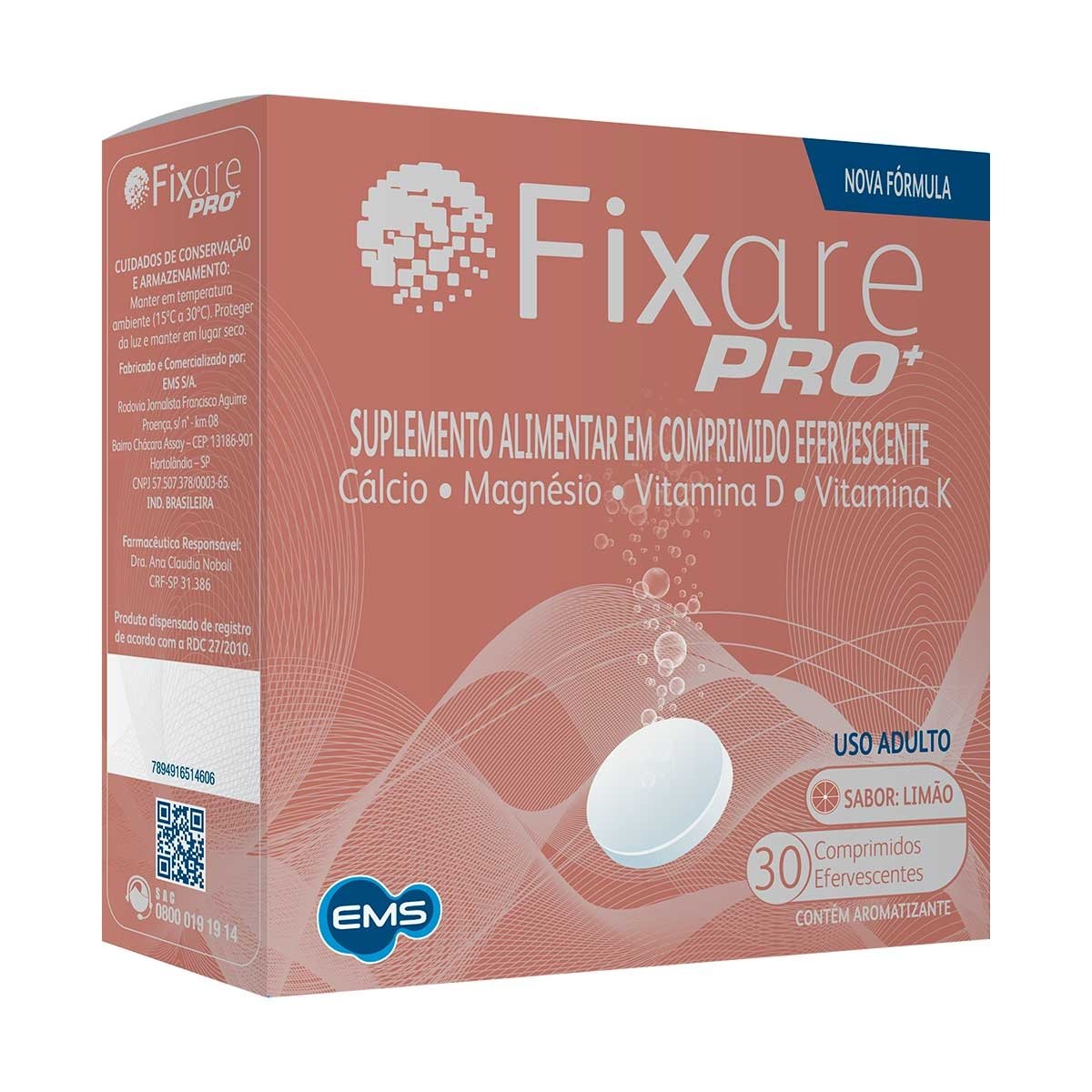 Fixare Pro+ Efer Limão 30 Comprimidos