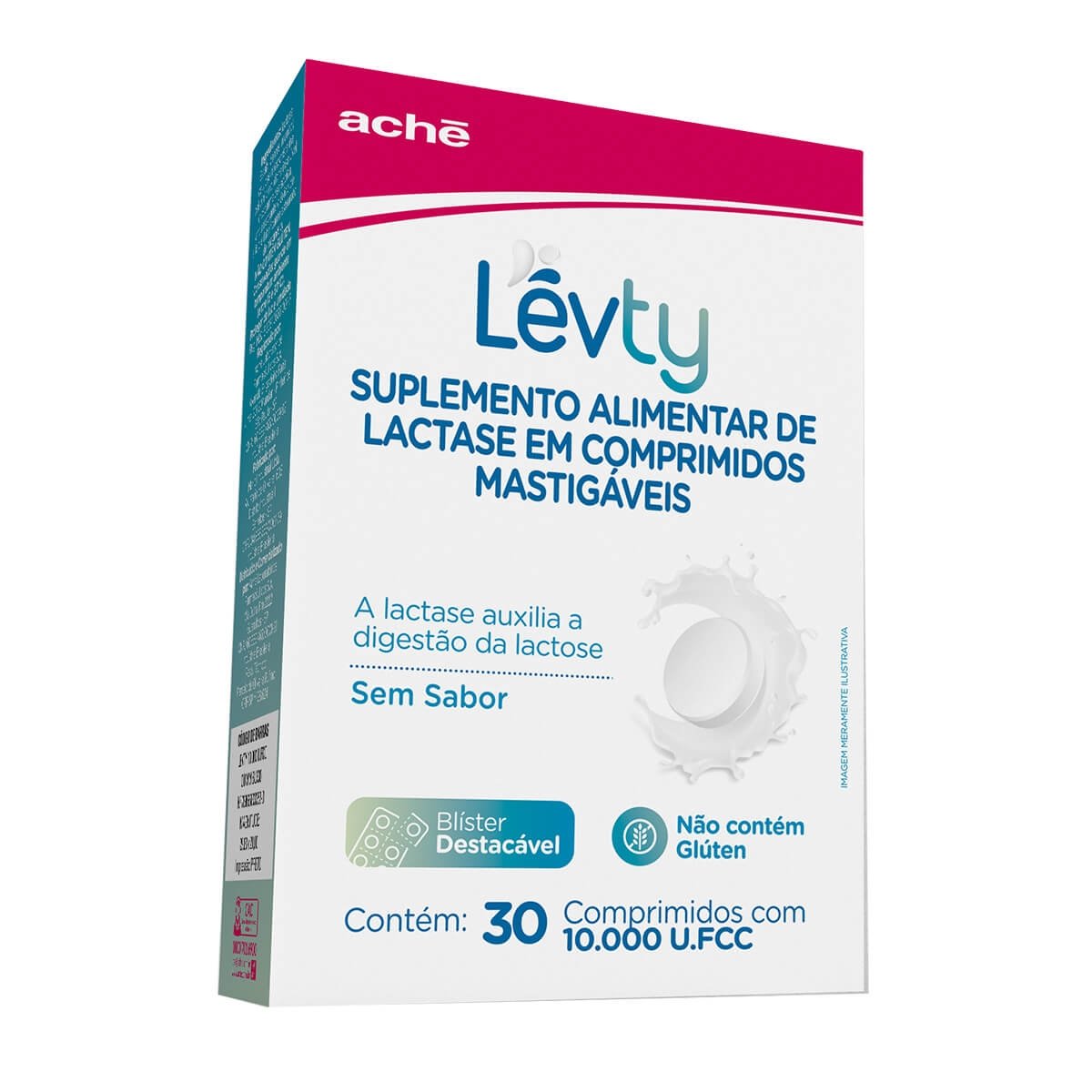 Lévty Lactase Sem Sabor Aché 30 Comprimidos Mastigáveis