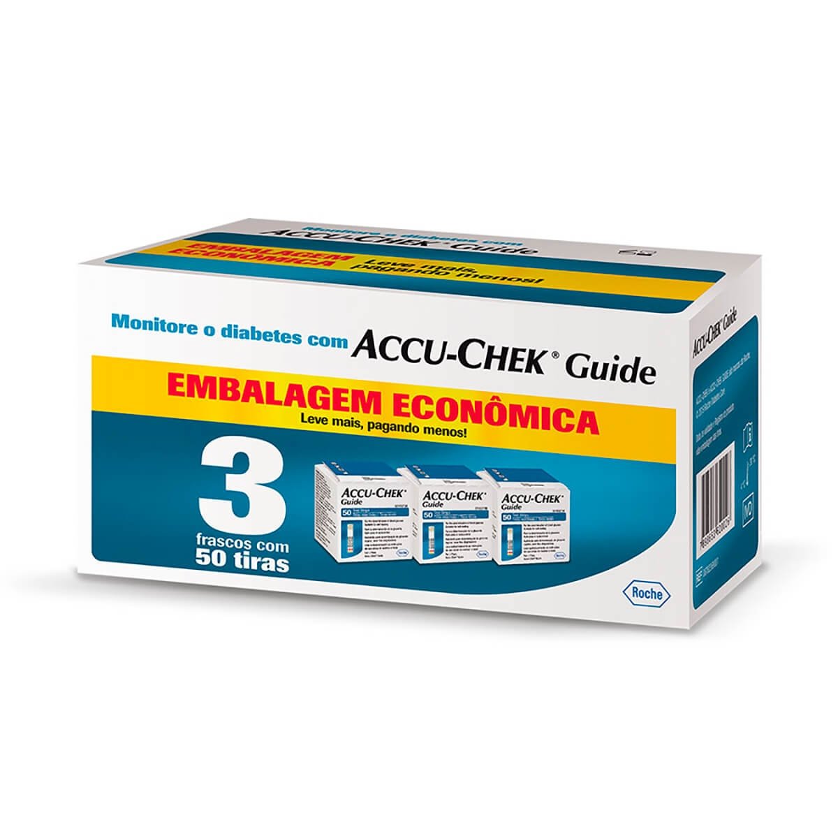 Guide Embalagem Econômica 3 Frascos de 50 Tiras - ACCU-CHEK