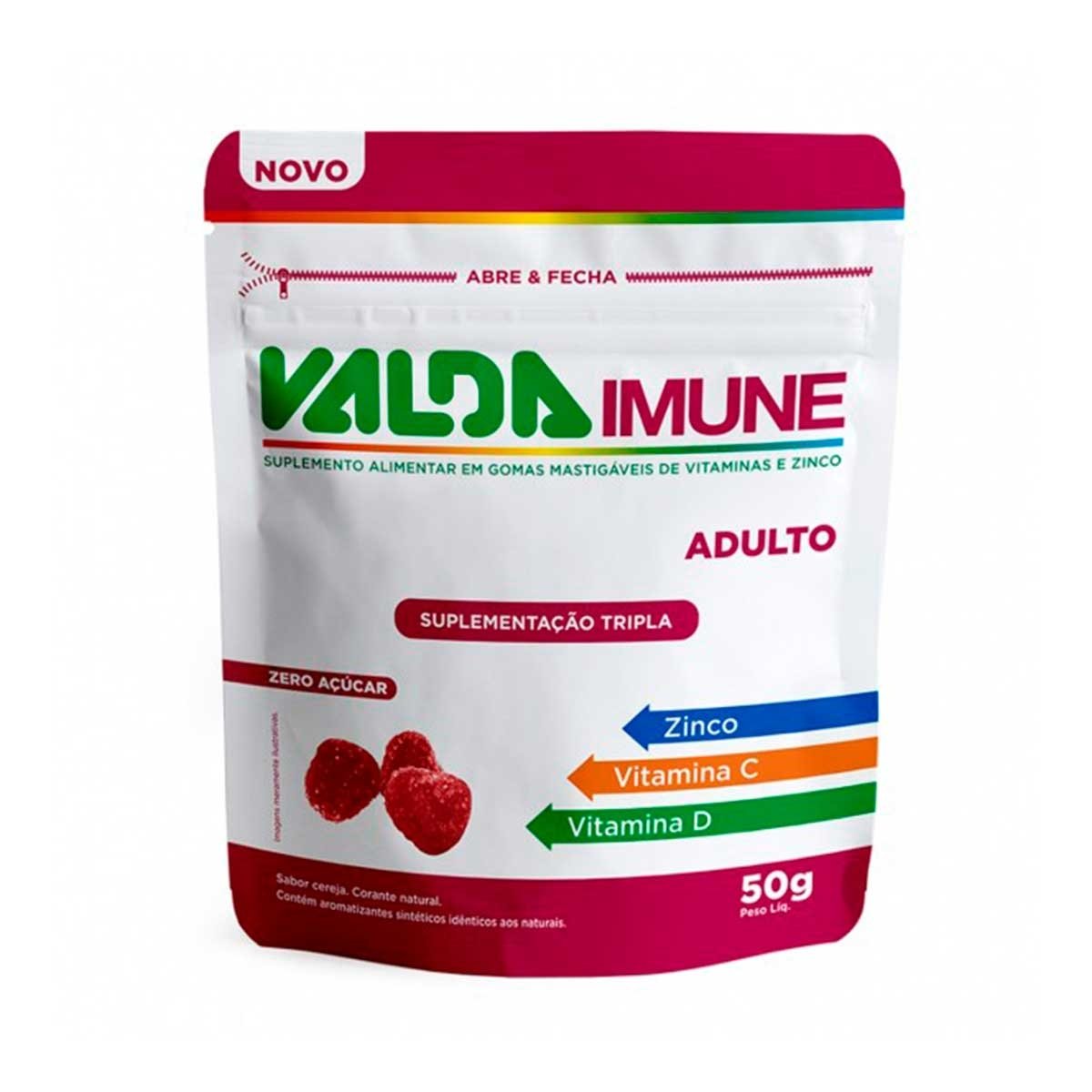 Gomas Mastigáveis Imune Adulto Valda Embalagem 60 G
