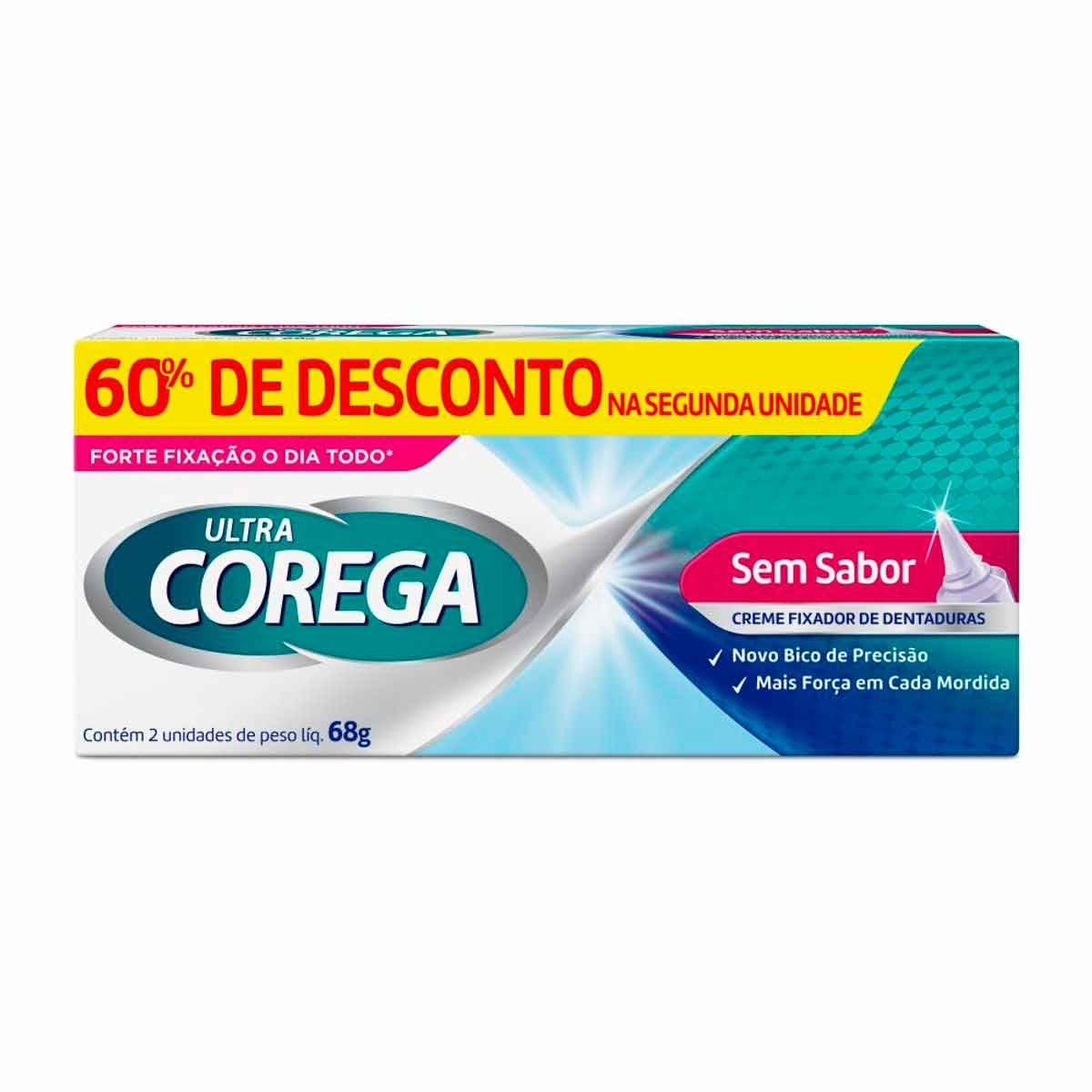 Kit Corega Ultra Creme s/ Sabor 60% Desc 2 Unidades-HALEON