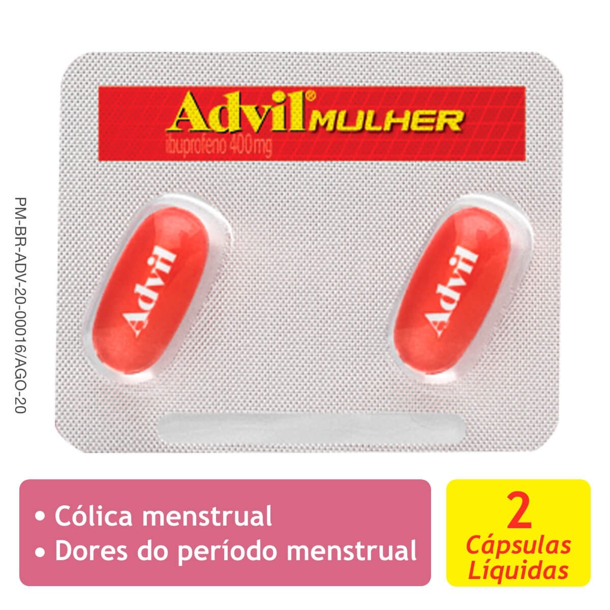 Advil Mulher 400Mg Com 2 Cápsulas