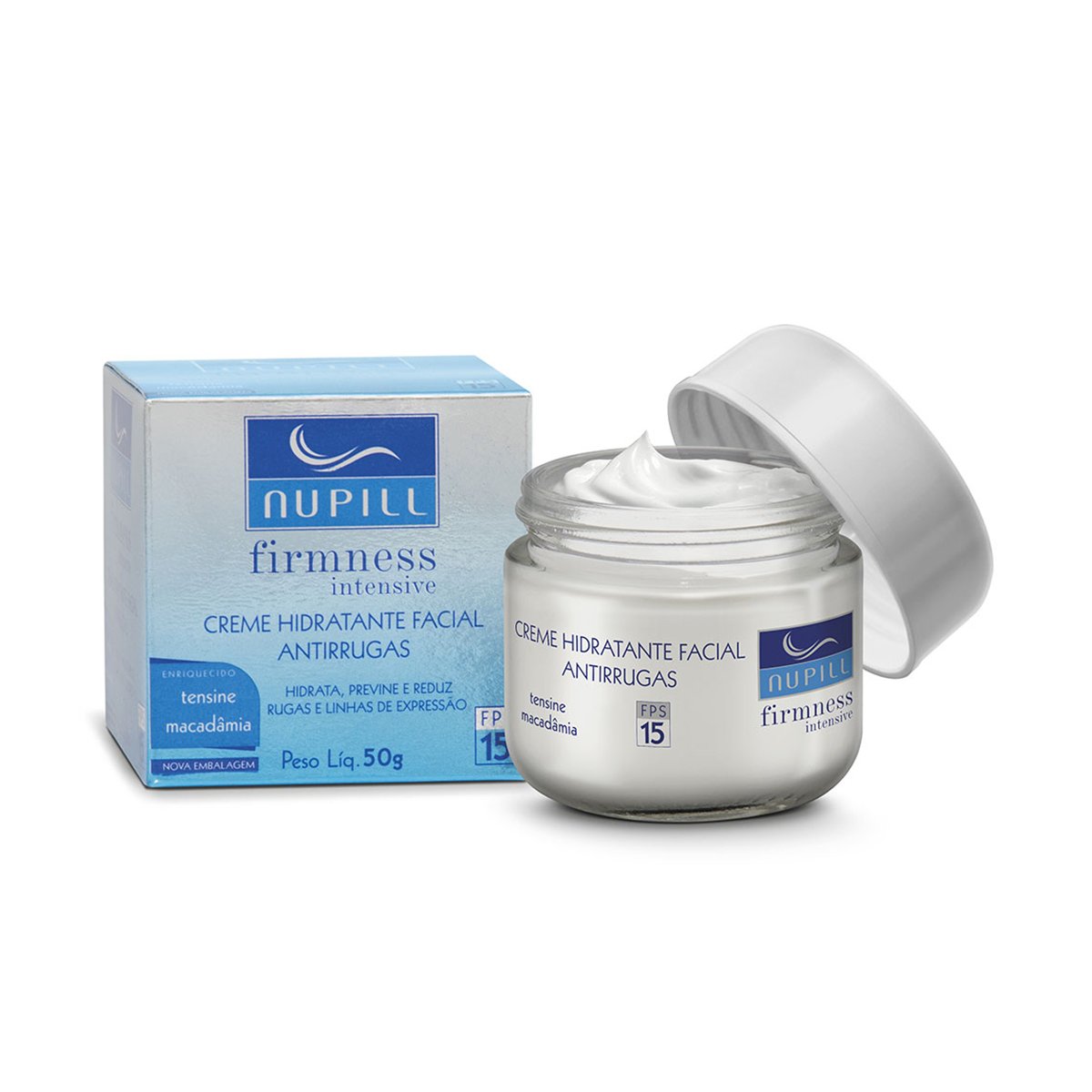 Creme Hidratante Facial Antirrugas Nupill FPS 15 com 50g