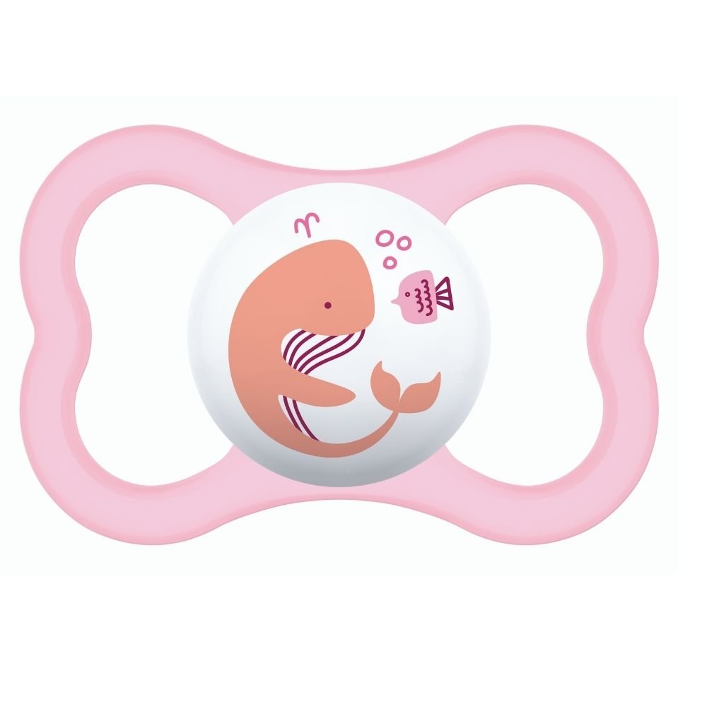 Chupeta Mam Skin Soft Air 6M+ Menina Flor Com Caixinha 1Un