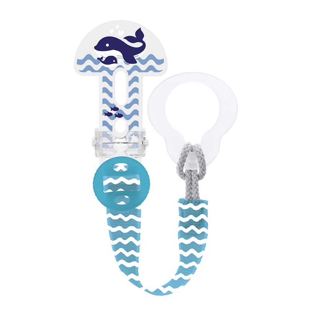 Predendor De Chupeta Clip It Azul 1Unidade