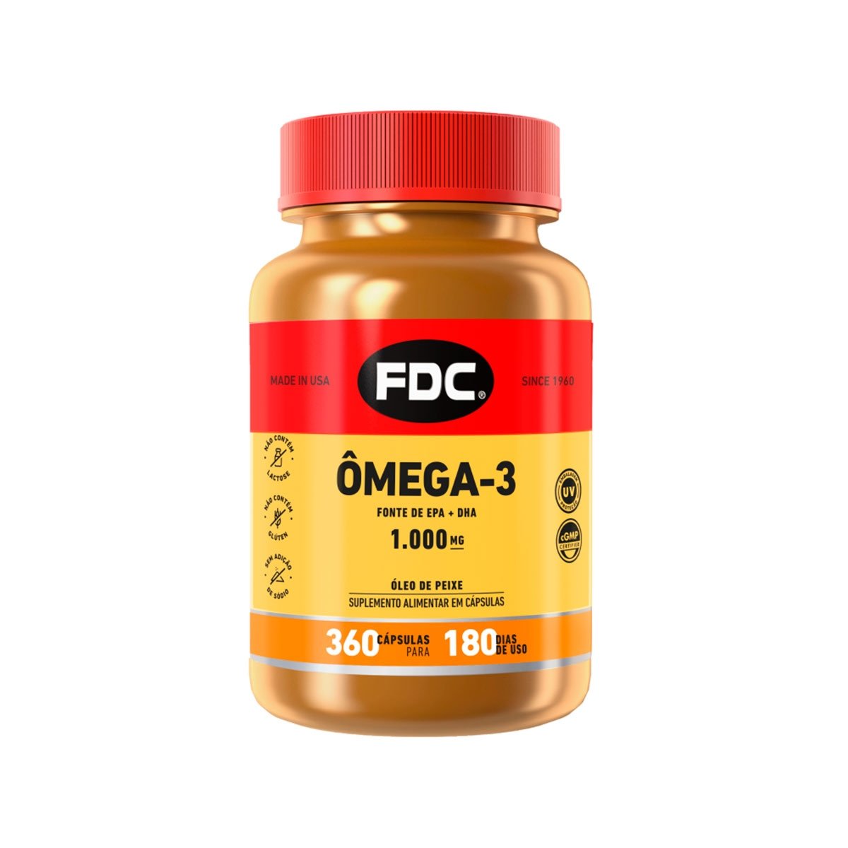 Ômega 3- EPA DHA 1000mg FDC Frasco 360 Cápsulas
