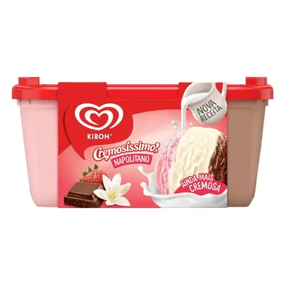 Sorvete Cremosíssimo Napolitano Kibon 1,5L