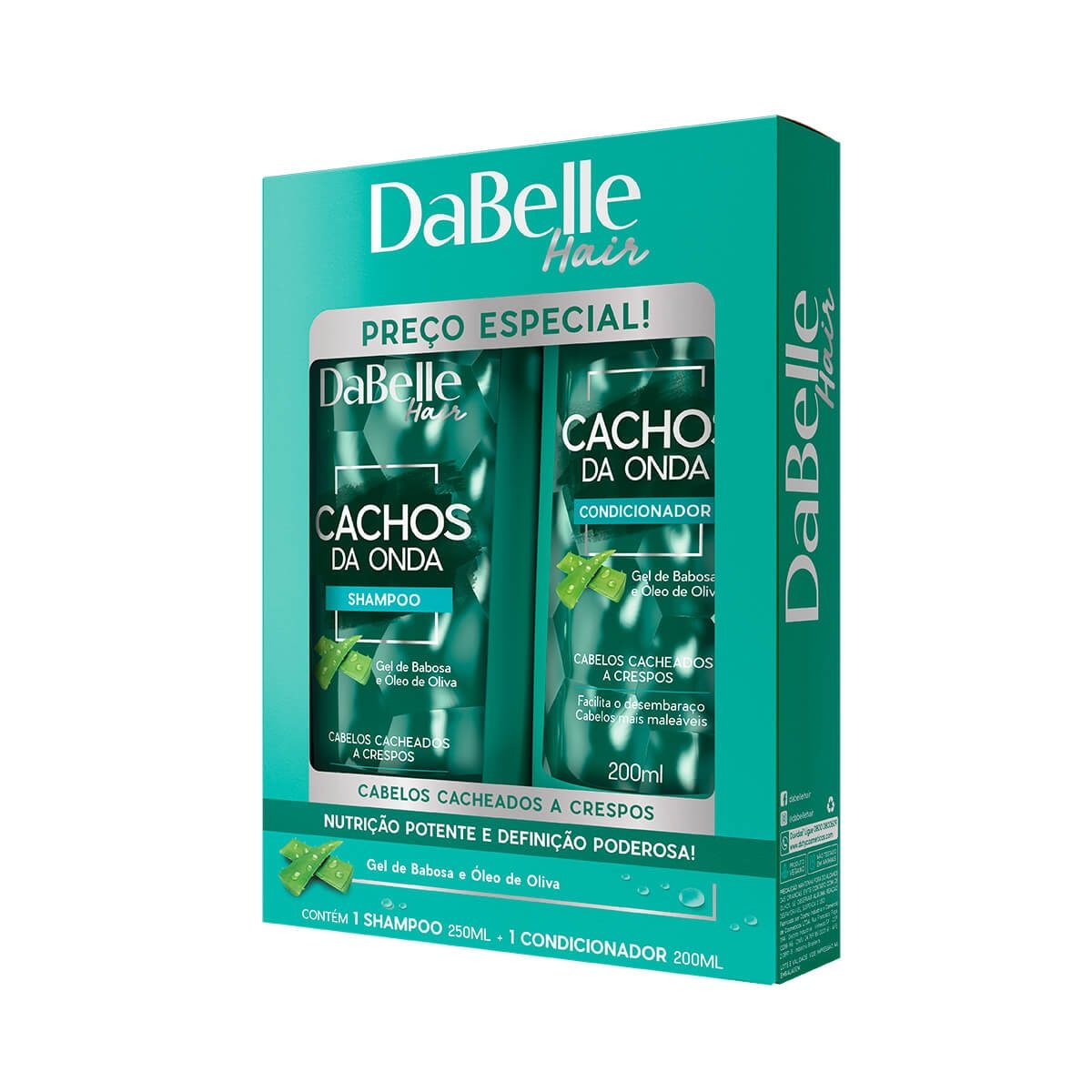 Kit Shampoo+Condicionador Cachos da Onda 425ml - DABELLE