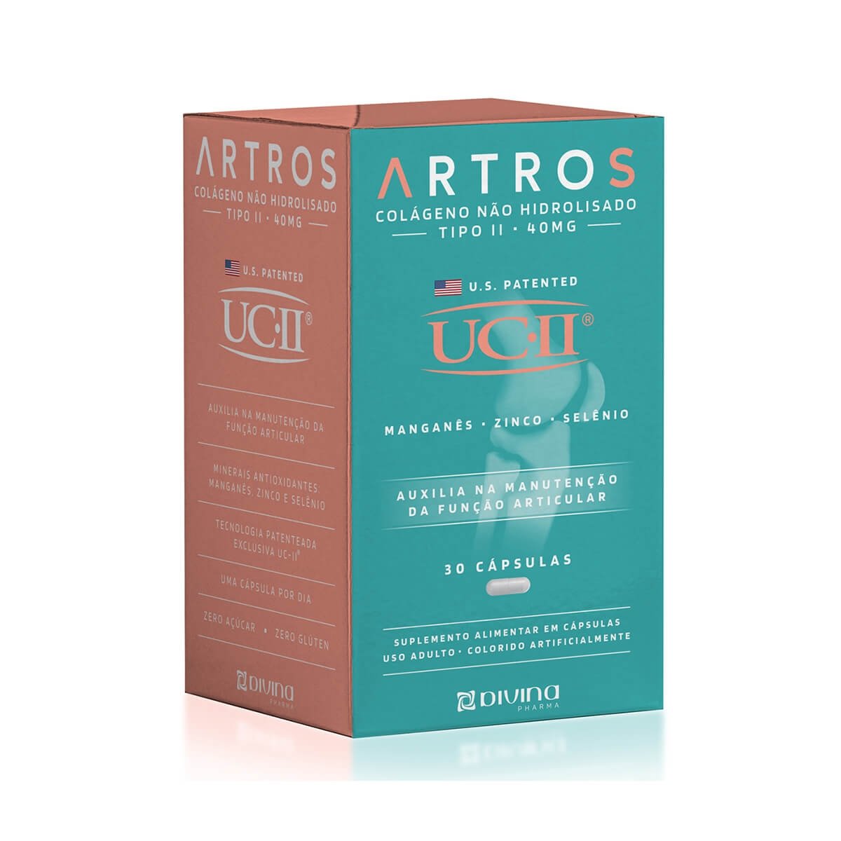 Colágeno Artros UC-II com 30 Cápsulas - DIVINA PHARMA