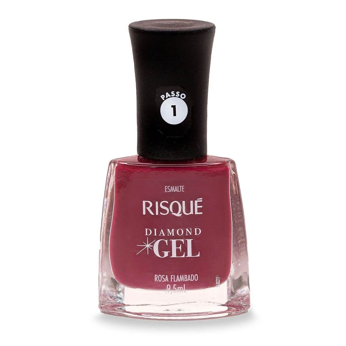 Esmalte Diamond Gel Rosa Flambado Risqué 9,5Ml