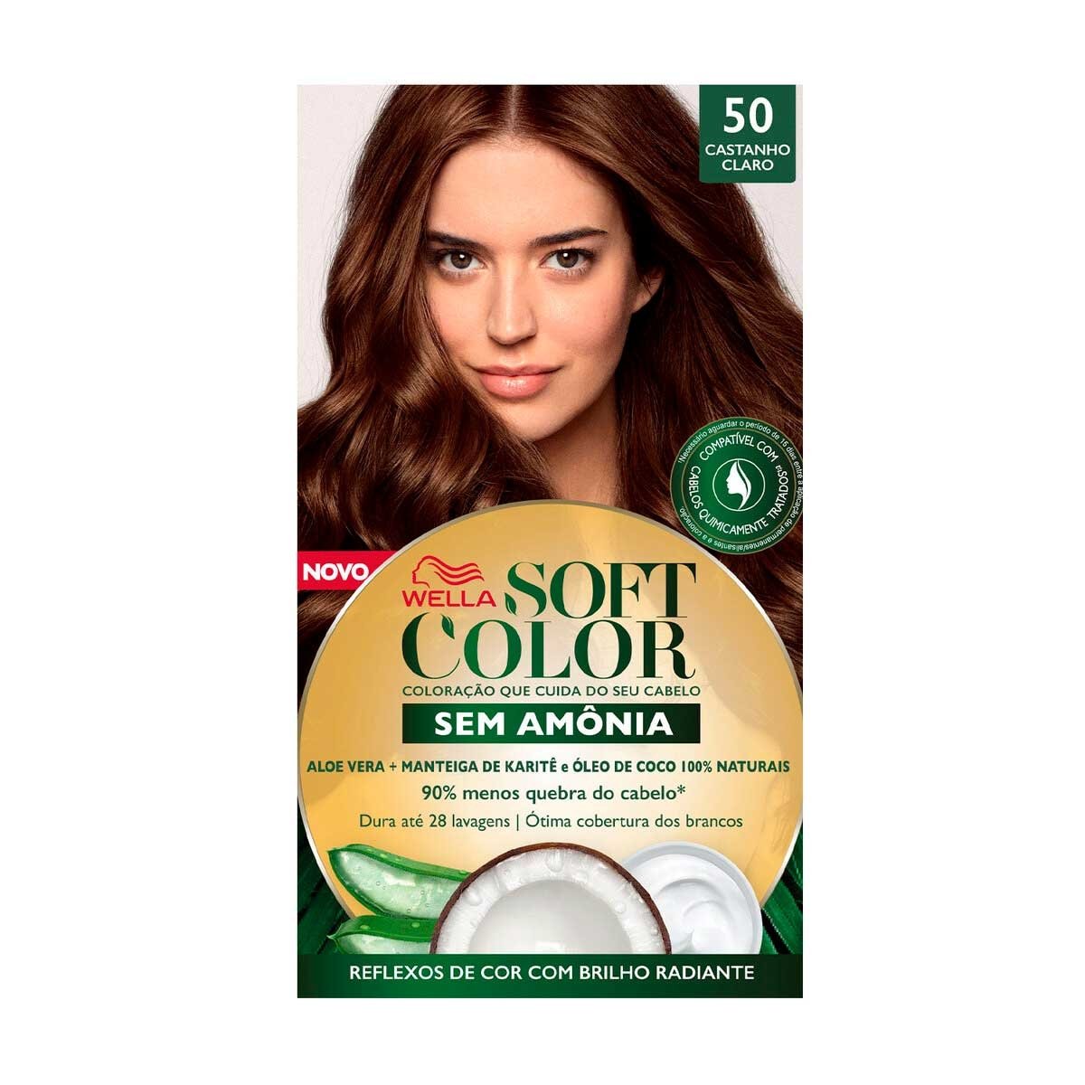 Tinta de Cabelo Castanho Claro 50 - SOFT COLOR