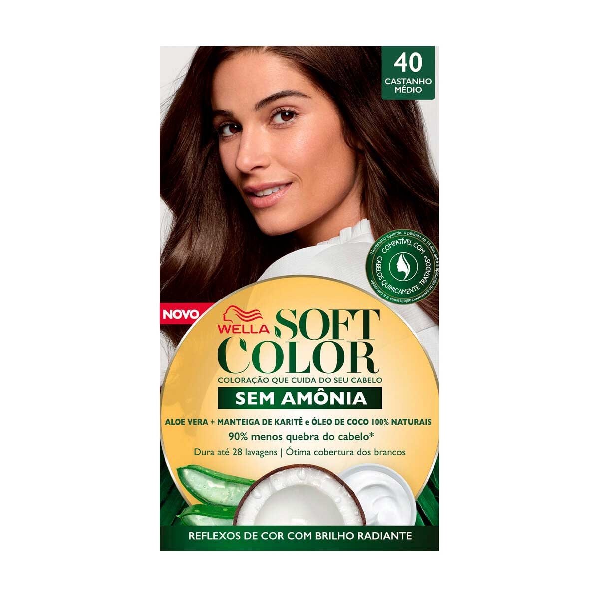 Tinta de Cabelo Castanho Médio 40 - SOFT COLOR