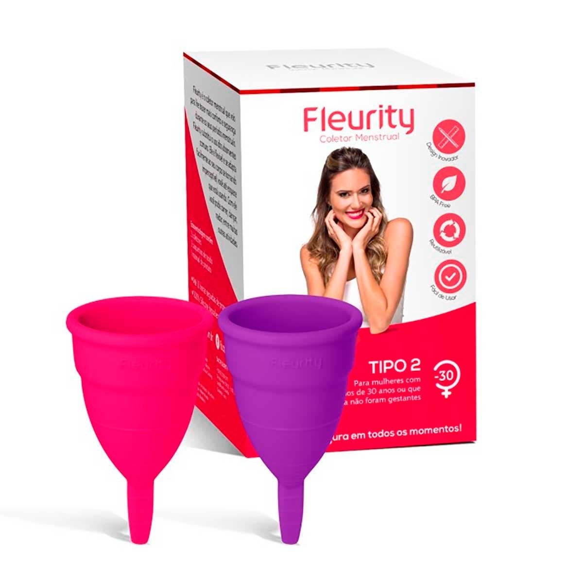 Coletor Menstrual Fleurity Tipo 2 Com 2 Unidades
