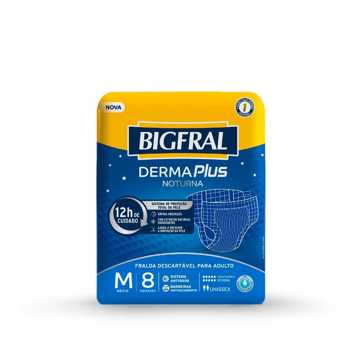 Fraldas Geriátricas Bigfral Noturna M Pacote 8 Un