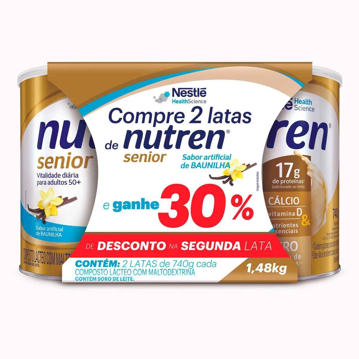 Kit Nutren Senior Suplemento Alimentar 740g com 2 Und-NESTLE