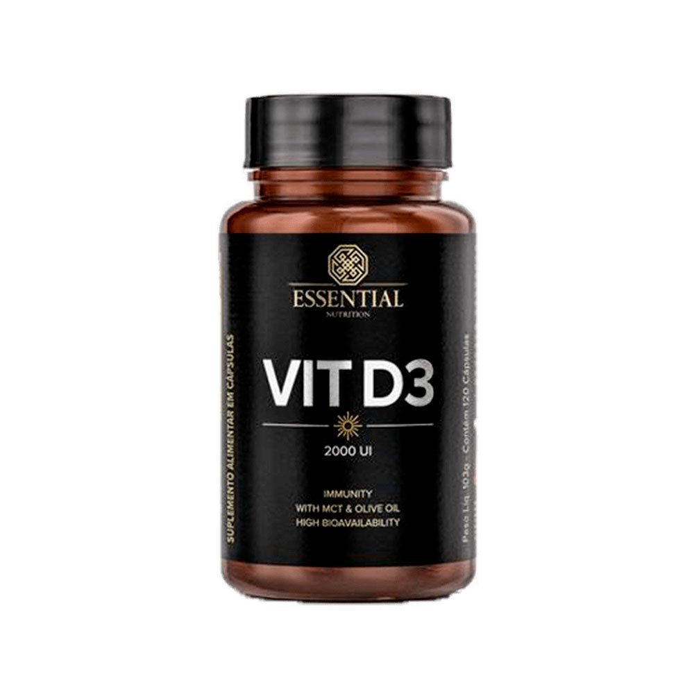 Vitamina D3 2000UI Essential Nutrition 120 Cápsulas