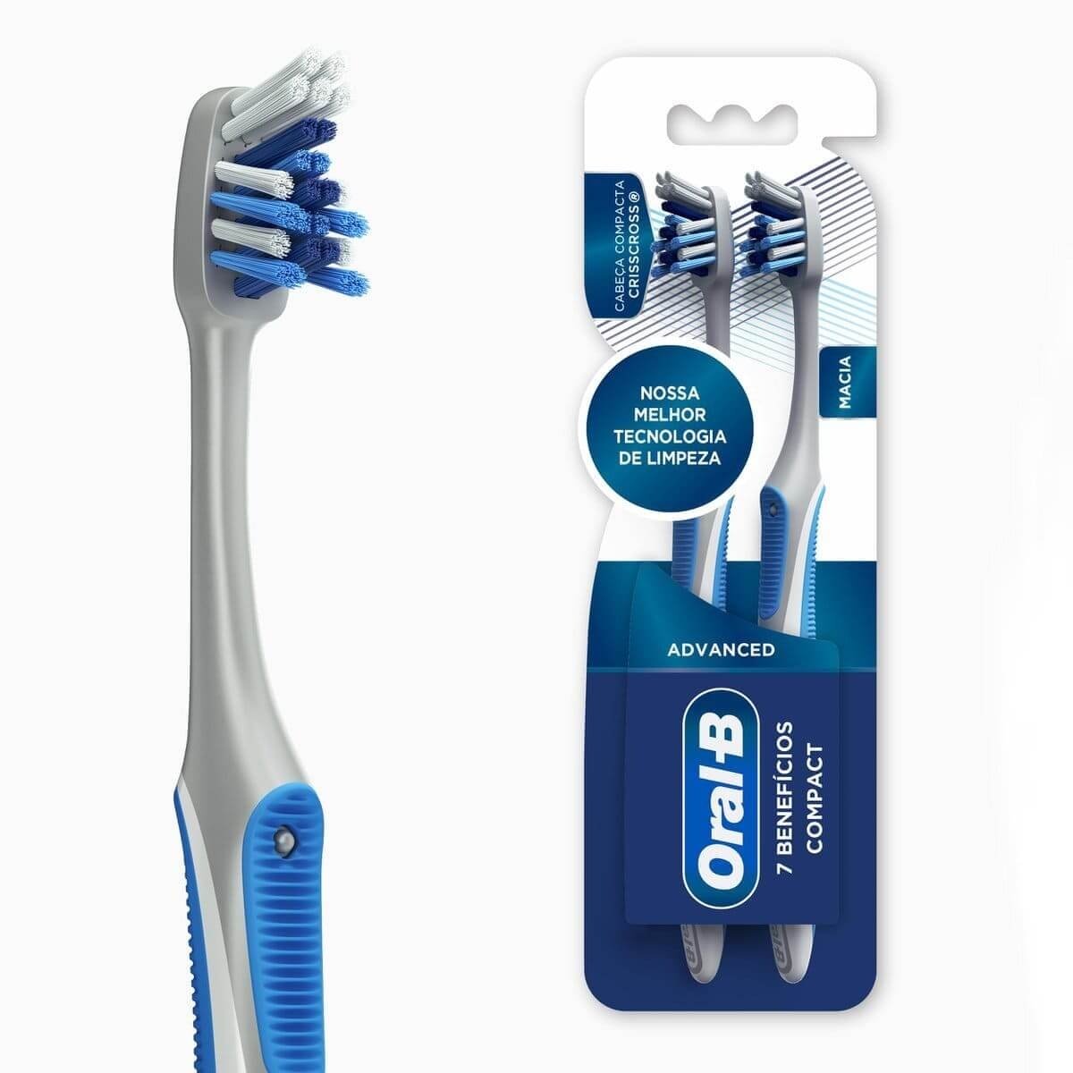 Escova Dental 7 Benefícios Compact  2 Unidades - ORAL-B